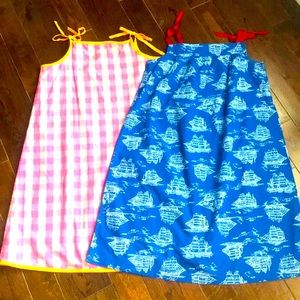 Two Hannah Andersson Cotton Play Dresses girls 12